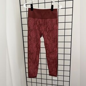 Fabletics Red Snake Print Leggings